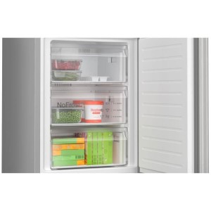 Kombinierter Kühlschrank - BOSCH - KGN367LDF - Klasse D - 321 l - 186 x 60 x 66,50 cm - Edelstahl