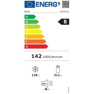 Kombinierter Kühlschrankpose - Libre Bosch - KGN49AIBT - 2 Türen - Kühlschrank: 311 l - Gefrierschrank: 129 l - 203x70x67c -