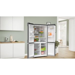 Kombinierter Kühlschrank - BOSCH SER4 - KFN96AXEA - Mehrtürig - Klasse E - 605 l - 183 x 90,5 x 73,1 cm - Gebürsteter Stahl