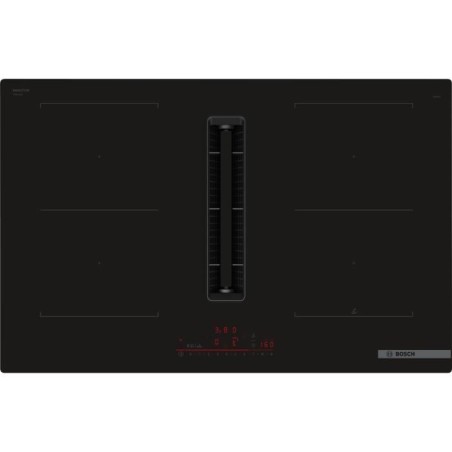 Aspirante-Induktionskochfeld – BOSCH SER6 – PVQ811H26E Schwarz – 4 Brenner – Home Connect – L802 x T522 mm