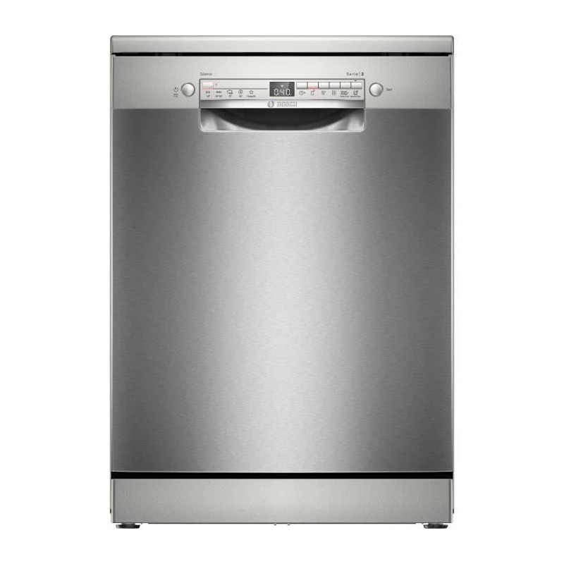 BOSCH SMS2HVI02E SER2 freistehender Geschirrspüler - 14 Maßgedecke - Induktion - L60cm - 46 dB - Besteckschublade - Edelstahl