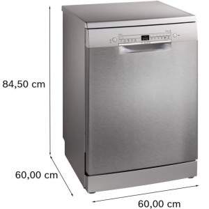 BOSCH SMS2HVI02E SER2 freistehender Geschirrspüler - 14 Maßgedecke - Induktion - L60cm - 46 dB - Besteckschublade - Edelstahl
