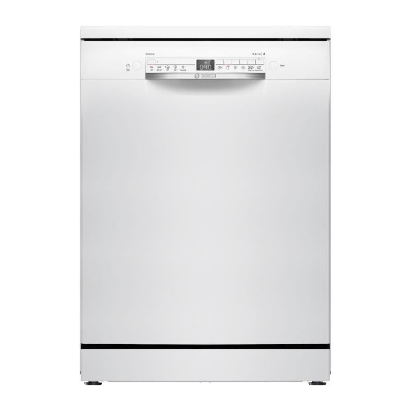 Lave-vaisselle pose libre BOSCH SMS2HTW02E SER2 - 13 couverts - Induction - L60cm - 43 dB - Classe D - Blanc