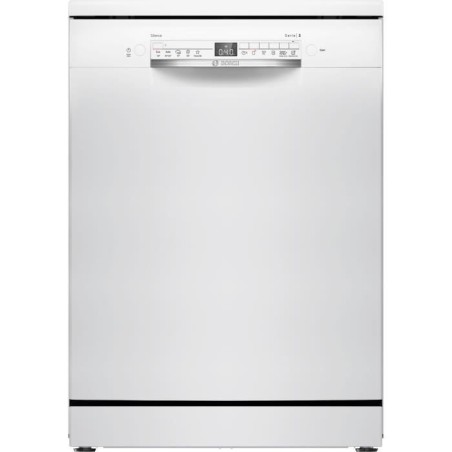 BOSCH SMS2HTW02E SER2 Freistehender Geschirrspüler – 14 Maßgedecke – Induktion – L 60 cm – 43 dB – Weiß