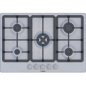 Table de cuisson a gaz - BOSCH Série 4 - 5 foyers - 52 x 75 x 4,5 cm - PGQ7B5K90 - Inox