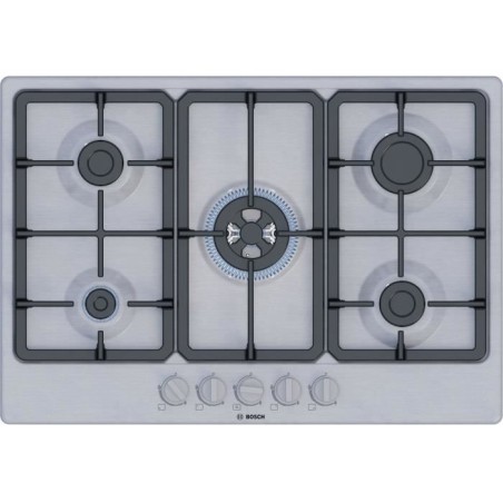 Gaskochfeld - BOSCH Serie 4 - 5 Brenner - 52 x 75 x 4,5 cm - PGQ7B5K90 - Edelstahl