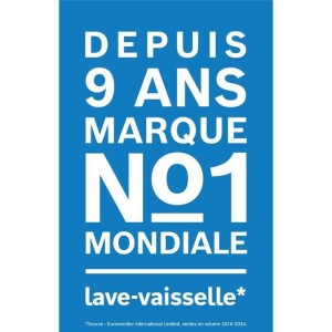 Lave-vaisselle pose libre BOSCH SMS6ZCI11F SER6 - 14 couverts - Induction - L60cm - 40 dB - Classe B - tiroir a couverts - Acier