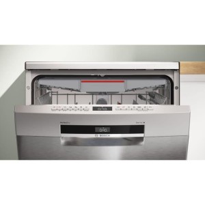 Lave-vaisselle pose libre BOSCH SMS6ZCI11F SER6 - 14 couverts - Induction - L60cm - 40 dB - Classe B - tiroir a couverts - Acier