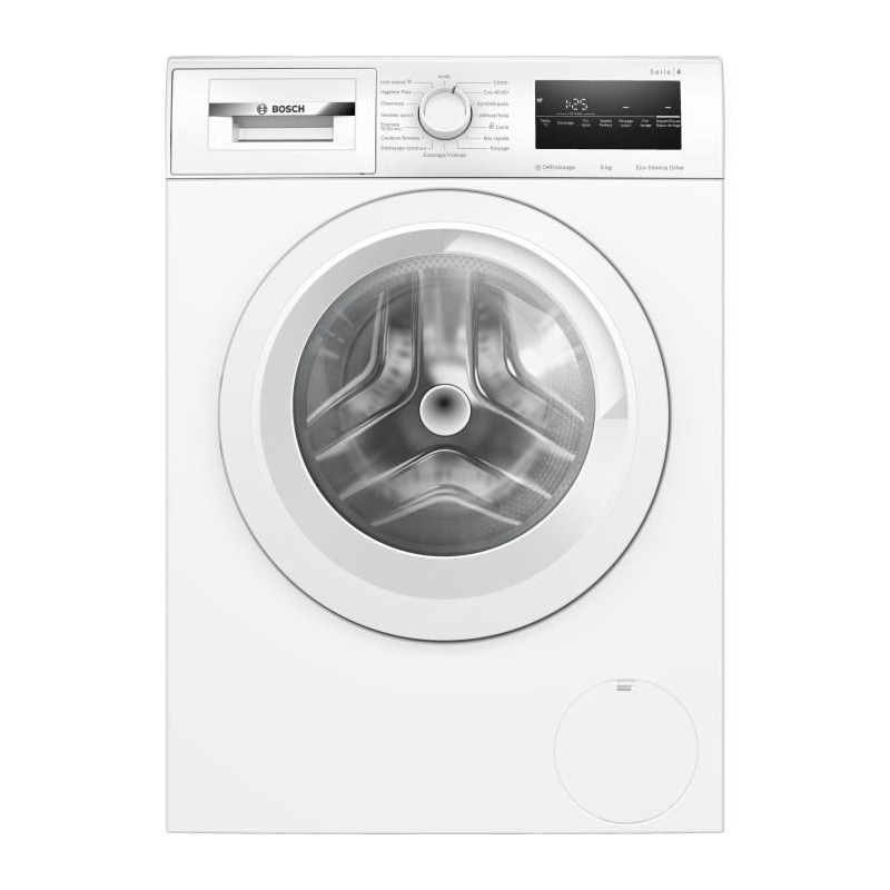 BOSCH WAN24209FR SER4 Bullauge-Waschmaschine – 9 kg – Induktion – L60 cm – 1200 U/min – Klasse A – Weiß