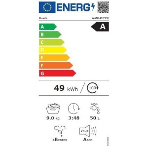 BOSCH WAN24209FR SER4 Bullauge-Waschmaschine – 9 kg – Induktion – L60 cm – 1200 U/min – Klasse A – Weiß