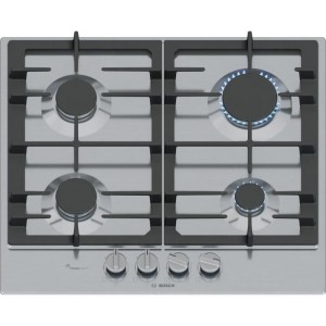 Table de cuisson a gaz - BOSCH Série 6 - 4 foyers - 52 x 58,2 x 4,5 cm - PCP6A5I90 - Inox
