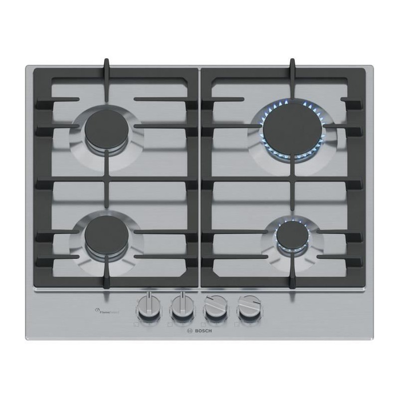 Gaskochfeld - BOSCH Serie 6 - 4 Brenner - 52 x 58,2 x 4,5 cm - PCP6A5I90 - Edelstahl