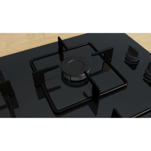 Table de cuisson a gaz - BOSCH Série 2 - 4 foyers - 52 x 59 x 5,4 cm - POP6B6K30 - Noir