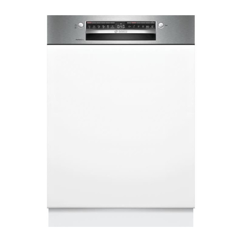 Lave-vaisselle semi-encastrable BOSCH SMI6ZCS10E SER6 - 14 couverts - Induction - L60cm - 40 dB - Classe B - tiroir - Acier Bros