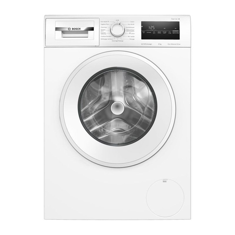 Lave-linge hublot BOSCH WAN2827UFR SER4 - 8 kg - Induction - L60cm - 1400 trs/min - Classe A - Vapeur - Blanc