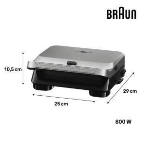 Grill - BRAUN - Sandwich Maker 5 SM5005 - 800 W - Edelstahl / Schwarz