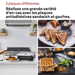 Grill - BRAUN - Sandwich Maker 5 SM5005 - 800 W - Edelstahl / Schwarz