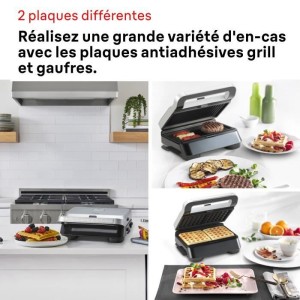 Grill - BRAUN - Sandwich Maker 5 SM5006 - 800 W - Inox / Noir