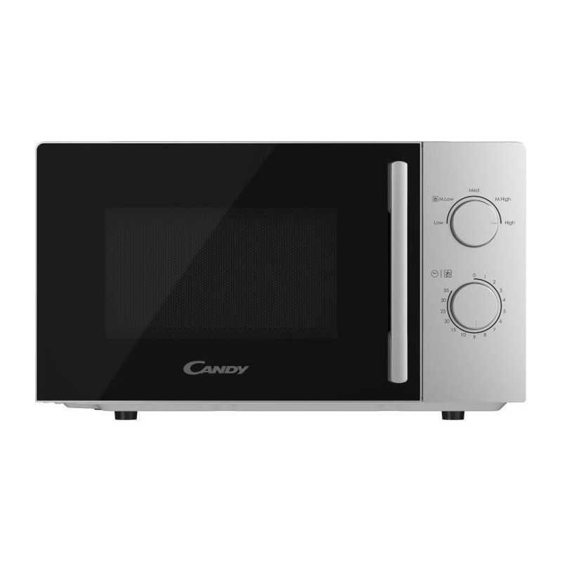 Micro-ondes CANDY CMW20SMSLI - 20L - MO : 700W - UI mécanique - 5 niveaux de puissance - Silver