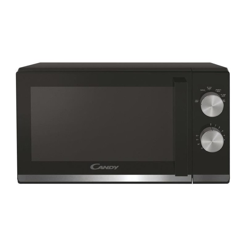 Micro-ondes CANDY Moderna CMW20TNMB 700 W 20L Noir - Fonction Décongélation - Plateau Tournant en Verre - 6 Niveaux de Puissan