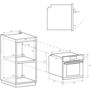 Four encastrable - Convection naturelle - CANDY FIDC X100 - Inox - Classe A