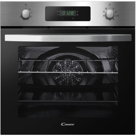 Four pyrolyse - Chaleur tournante CANDY FICD X676 - Inox et noir - Classe A