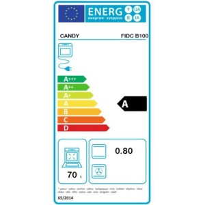 Four encastrable nettoyage manuel - convection naturelle CANDY FIDC B100 - Blanc - Classe A