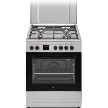 Continental Gas Cook CECG60FCS1 - 4 Lichter - L59.8 x P61 XH83CM- Silber