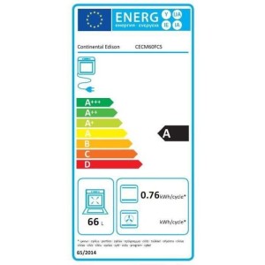 Gemischter Kocher CONTINENTAL EDISON CECM60FCS – 3 Gasbrenner + 1 Elektro – L59,8 x T61 xH83 cm – Silber