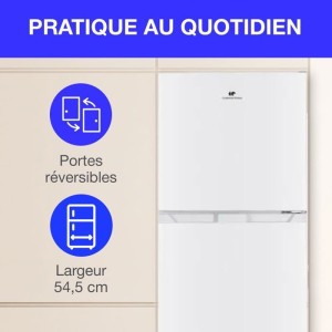 Kühlschrank mit Gefrierfach oben – 247 l – Total No Frost – Weiß – L54,5 cm x H167 cm