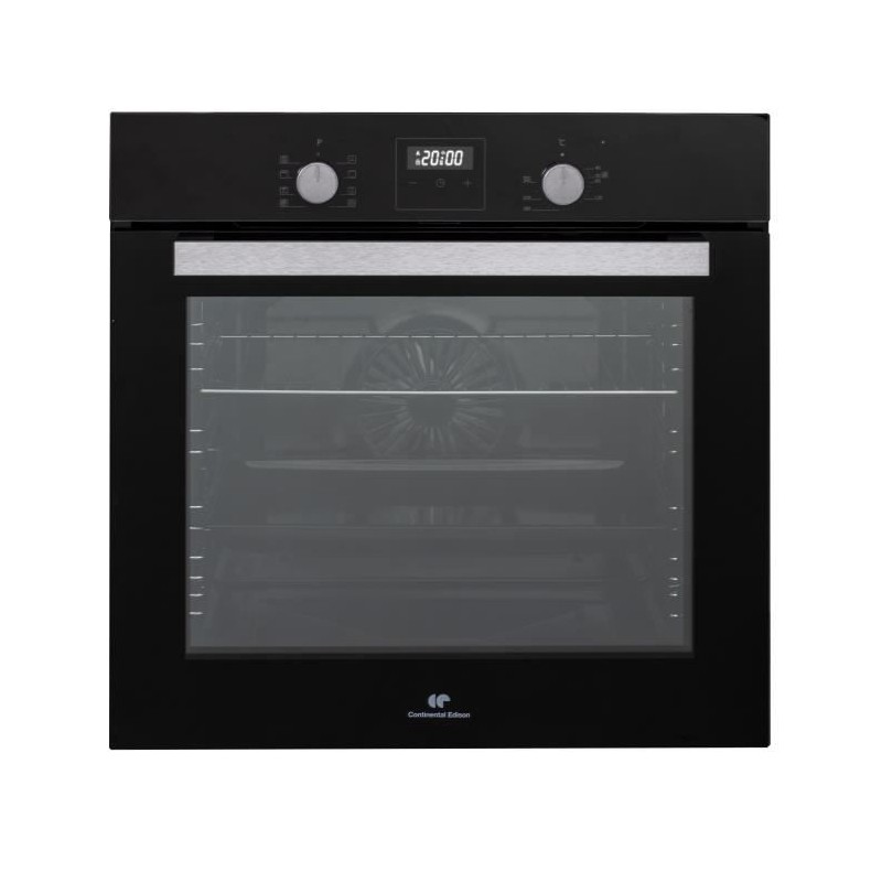 Four encastrable catalyse - chaleur pulsée - CONTINENTAL EDISON - F80CBIX - Noir et inox - L59,5 x H59,6 x P 54,68cm