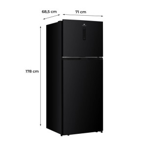 Réfrigérateur congélateur haut - CONTINENTAL EDISON - CEF2D413NFB - Classe D - 413L - 70 x 68 x 178 cm - Noir
