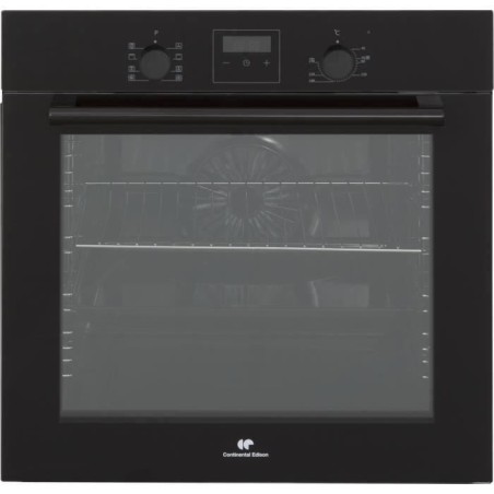 Four encastrable nettoyage catalyse - chaleur pulsée CONTINENTAL EDISON F80CBP Noir programmateur digital - 59,5 x 59,5 x 56,6