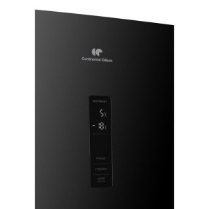 CONTINENTAL EDISON CEFC323NFB Kombi-Kühlschrank – 323 l – Total No Frost – Anzeige an der Tür – Klasse D – Schwarz