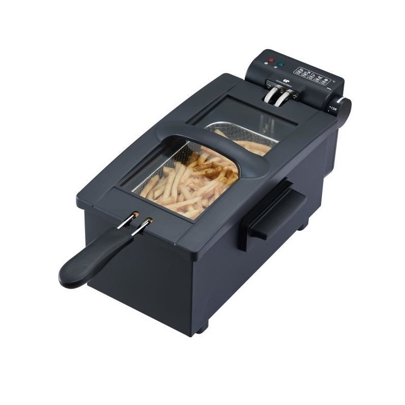 Friteuse - CONTINENTAL EDISON - CEFR3BLK - 3 L - 2000 W - 1 panier - Noir