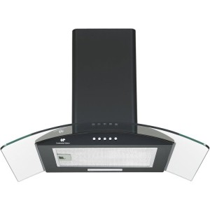 Hotte décorative - CONTINENTAL EDISON - CEH60GB2 - Classe A - 60 x 47 x 50,84 cm - Noir / Verre