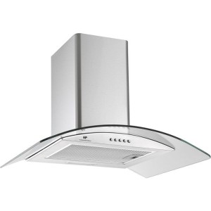 Hotte décorative - CONTINENTAL EDISON - CEH60GS2 - Classe A - 60 x 47 x 50/84 cm - Inox / Verre