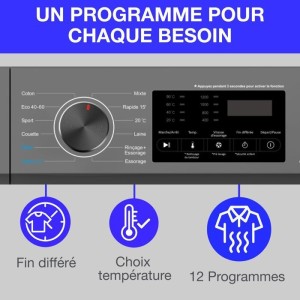 Bullaugen-Waschmaschine - CONTINENTAL EDISON - CELL712IS3 - 7 kg - ...