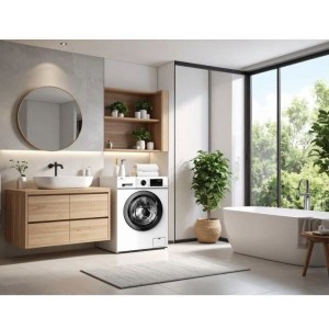 Lave-linge hublot CONTINENTAL EDISON CELL8120IWP - 8 kg - Induction...