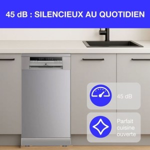 Lave-vaisselle pose libre - CONTINENTAL EDISON - CELV1145S - 11 cou...