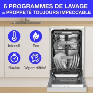 Freistehender Geschirrspüler - CONTINENTAL EDISON - CELV1145W - 11 ...