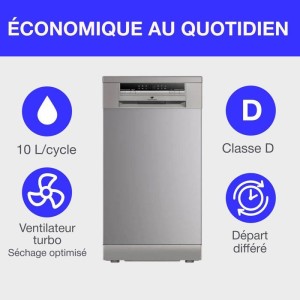 Lave-vaisselle pose libre - CONTINENTAL EDISON - CELV1145S - 11 cou...