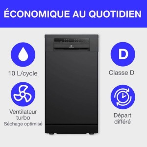 Lave-vaisselle pose libre - CONTINENTAL EDISON - CELV1145B - 11 cou...