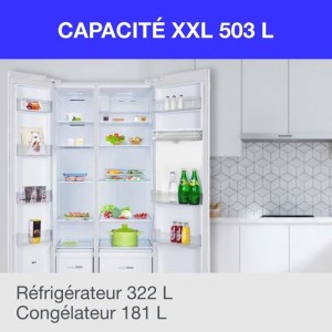 Réfrigérateur américain - CONTINENTAL EDISON - CERA505NFWD - 503 L ...