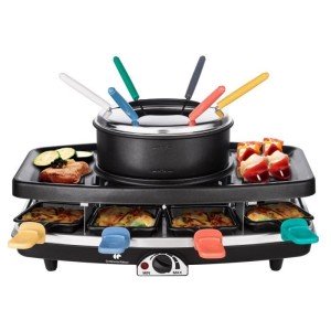 CONTINENTAL EDISON CERFG86B Raclette and fondue set for 8 people - ...