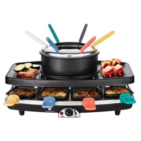 Continental Edison FD12881 Raclette und Fondue 8 Menschen - Schwarz