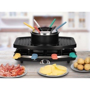 CONTINENTAL EDISON CERFG86B Raclette and fondue set for 8 people - ...