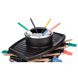 Continental Edison FD12881 Raclette und Fondue 8 Menschen - Schwarz