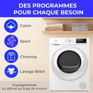 Seche-linge pompe a chaleur - CONTINENTAL EDISON - CESL7PCWE - 7 kg...
