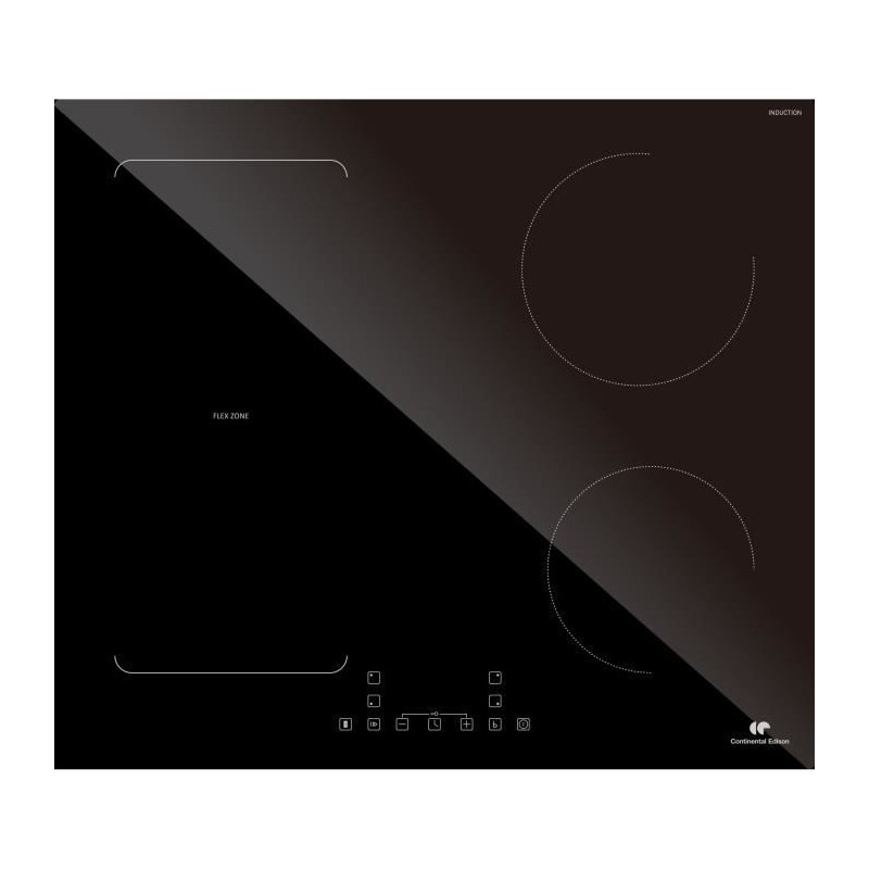 CONTINENTAL EDISON 4-zone induction hob CETI4ZFLEX3 - Flex - 7200W - 4 boosters - black